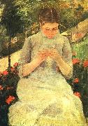 Mary Cassatt Girl Sewing oil painting picture wholesale